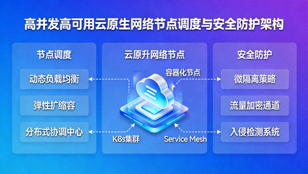 高并发高可用云原生网络节点调度与安全防护架构