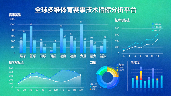 全球多维体育赛事技术指标分析平台数据可视化图表
