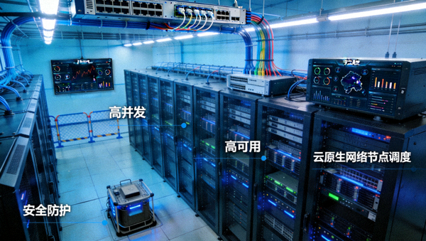 高并发高可用云原生网络节点调度与安全防护服务器机房
