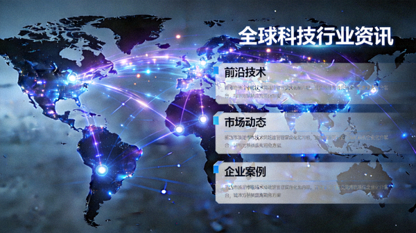 全球化数字网络连接背景体现科技与行业资讯专栏