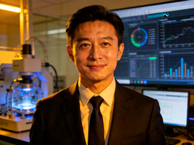首席技术官赵子昂先生在企业研发中心的专业正装工作肖像