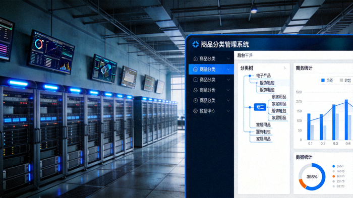 现代大型电商平台数据中心与商品分类管理系统后台