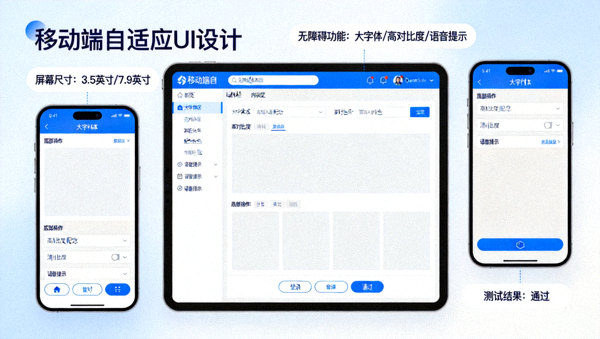 移动端自适应UI设计界面与无障碍体验测试