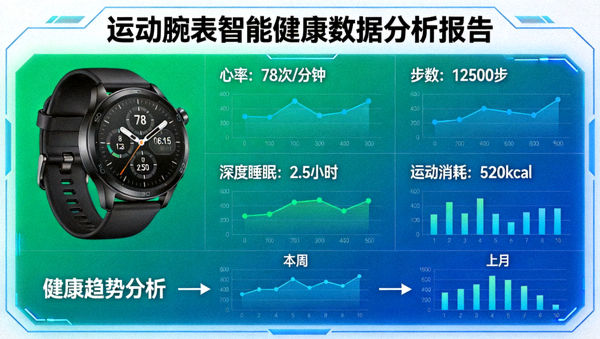 运动腕表与智能健康数据分析报告图解