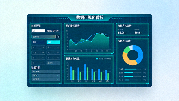 数据可视化看板系统界面展示