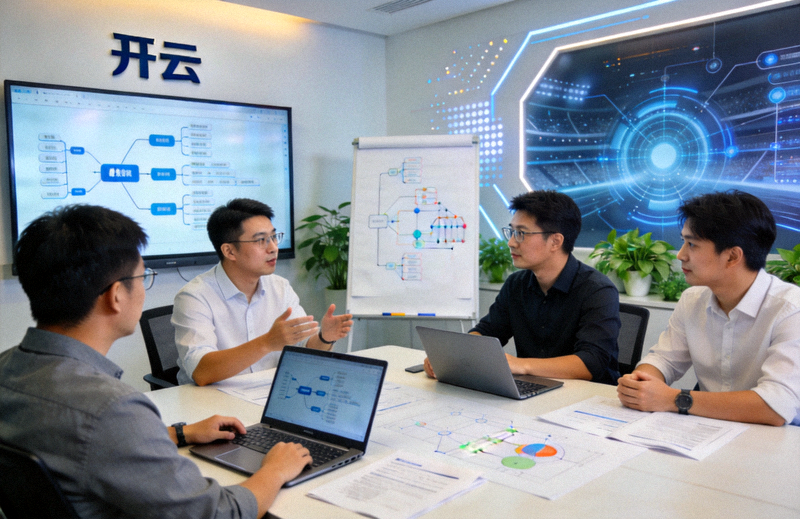 开云官方技术团队在现代企业研发中心围绕体育数据算法与系统架构进行研讨