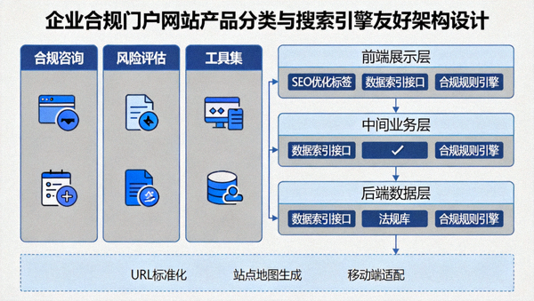企业合规门户网站产品分类与搜索引擎友好架构设计